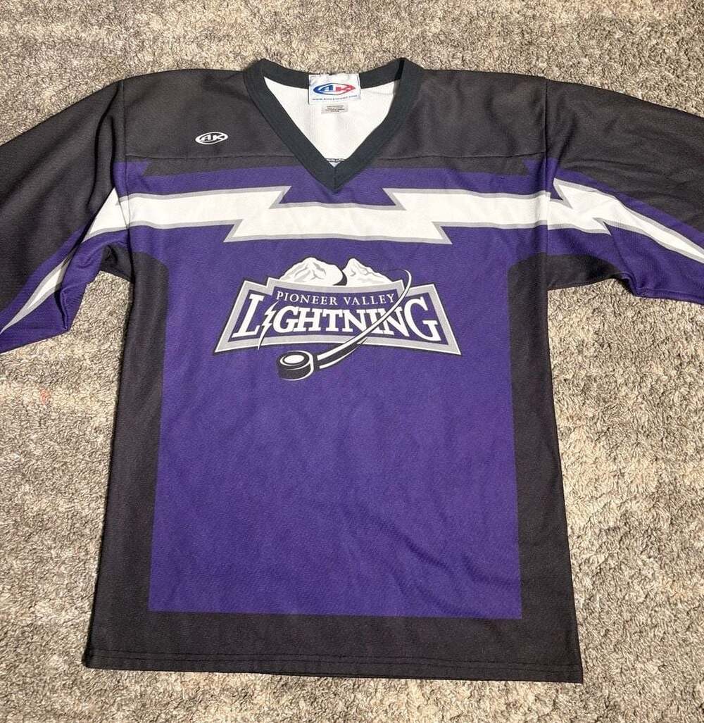 Athletic Knit Pioneer Valley Lightning Hockey Jersey Percy #28